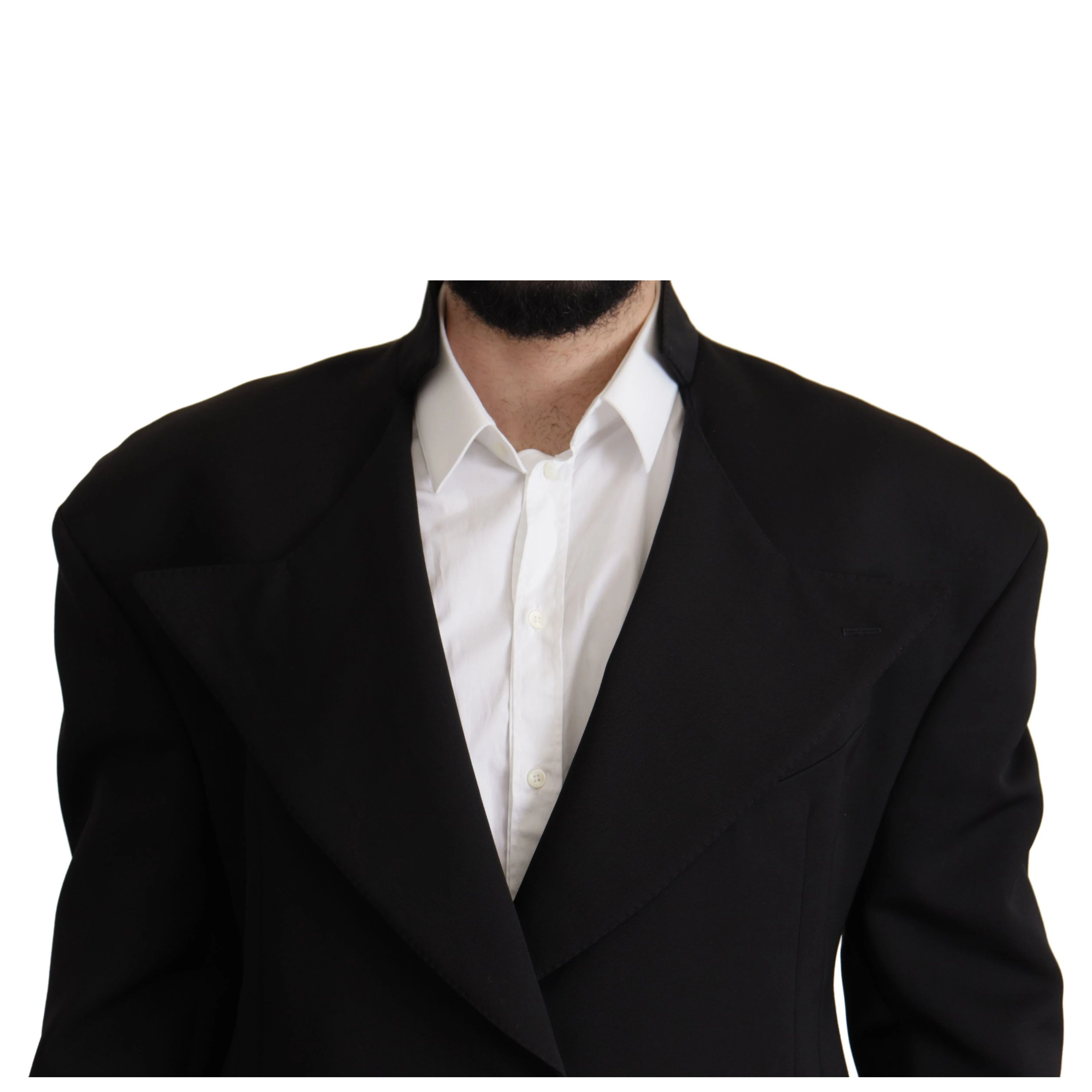 Black Wool Single Breasted Jacket Blazer