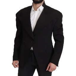Black Wool Single Breasted Jacket Blazer