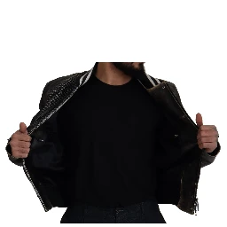 Black Houndstooth Polyester Bomber Jacket