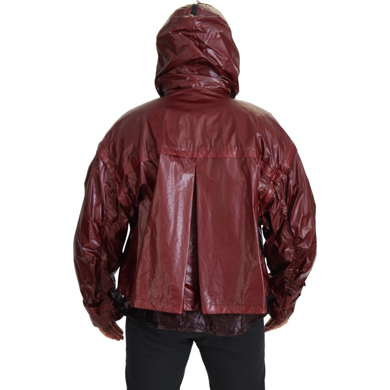 Bordeaux Cotton Hooded Full Zip Jacket