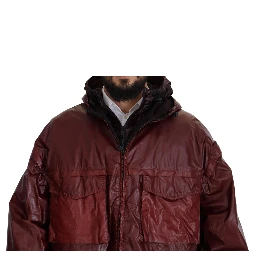 Bordeaux Cotton Hooded Full Zip Jacket