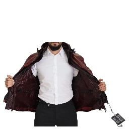 Bordeaux Cotton Hooded Full Zip Jacket