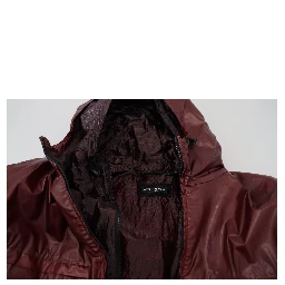 Bordeaux Cotton Hooded Full Zip Jacket