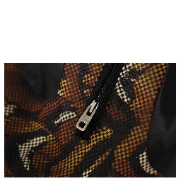 Brown Feather Full Zip Blouson Jacket
