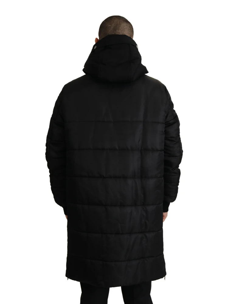 Black Nylon Hooded Parka Coat Winter Jacket alternative