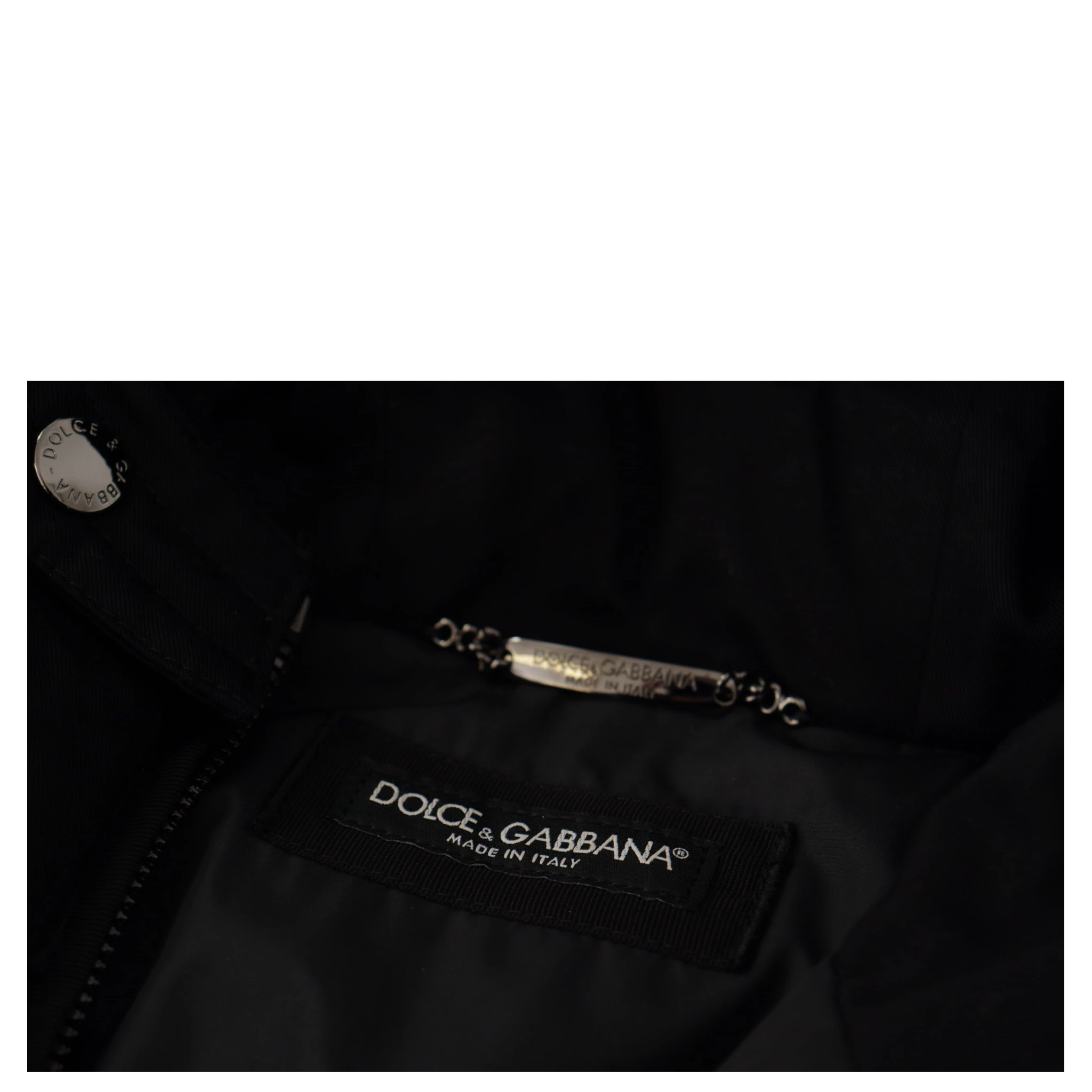 Black Nylon Hooded Parka Coat Winter Jacket