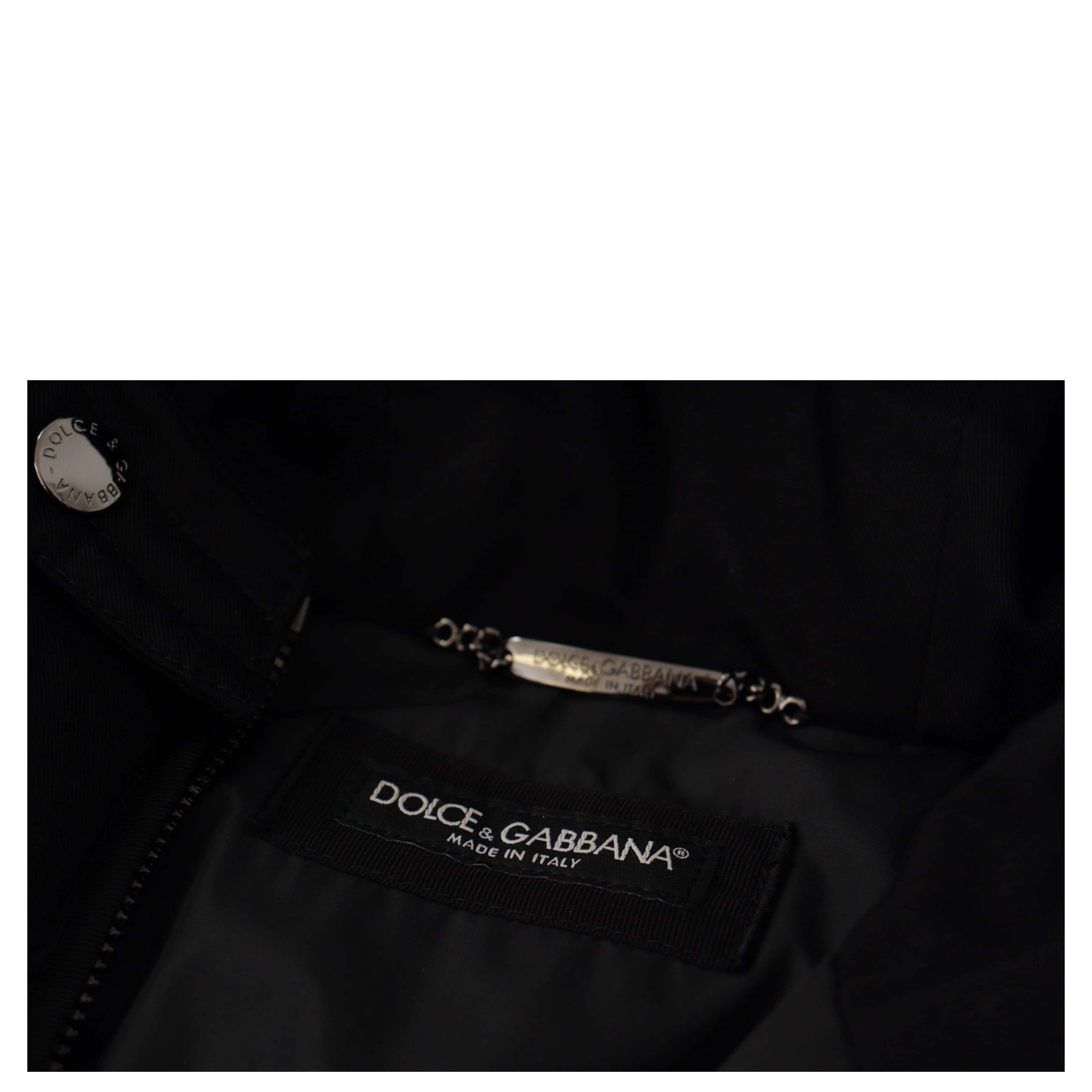 Black Nylon Hooded Parka Coat Winter Jacket