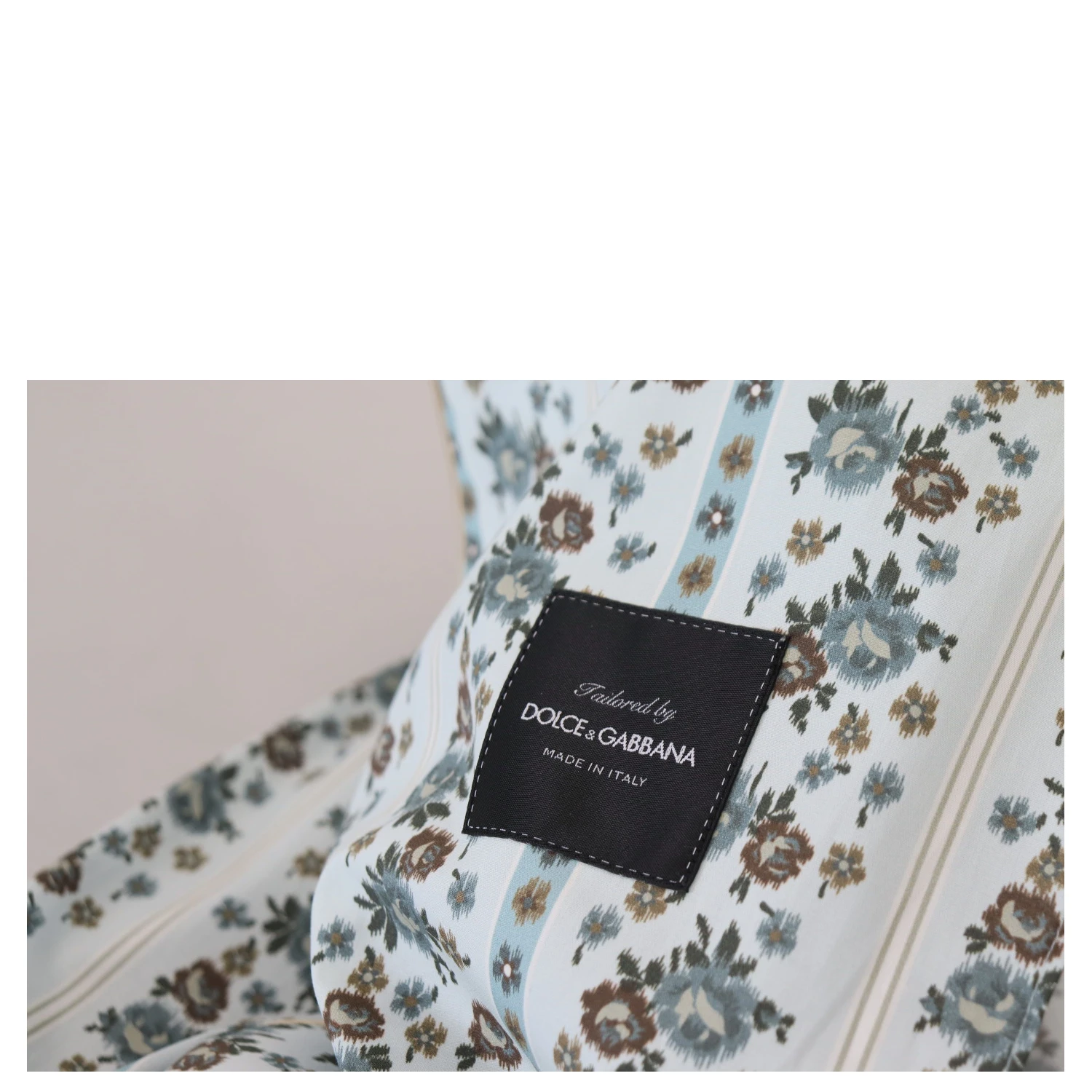 Blue Floral Cotton Robe Coat Jacket