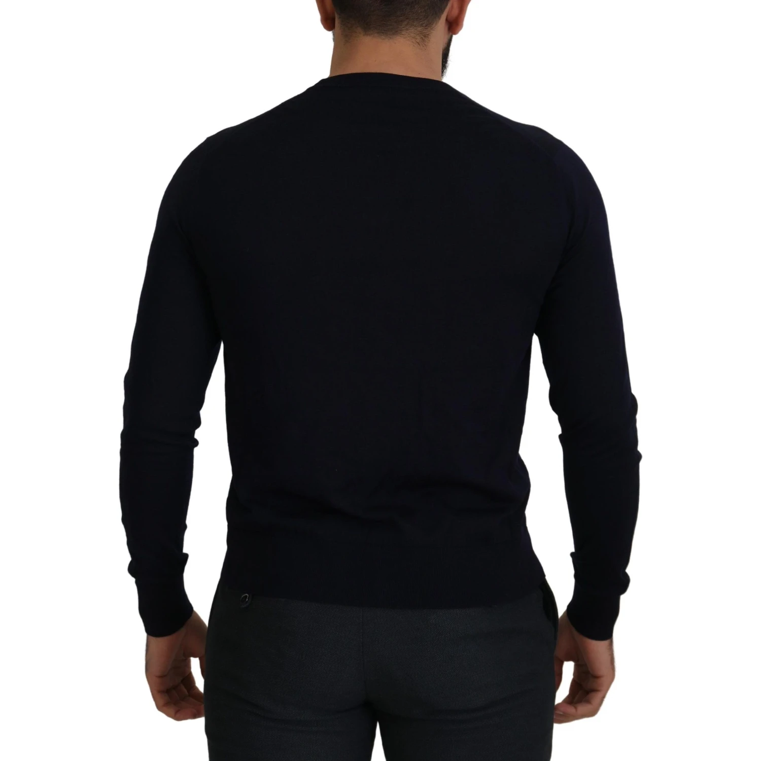 Blue Wool STAFF Down Cardigan Sweater