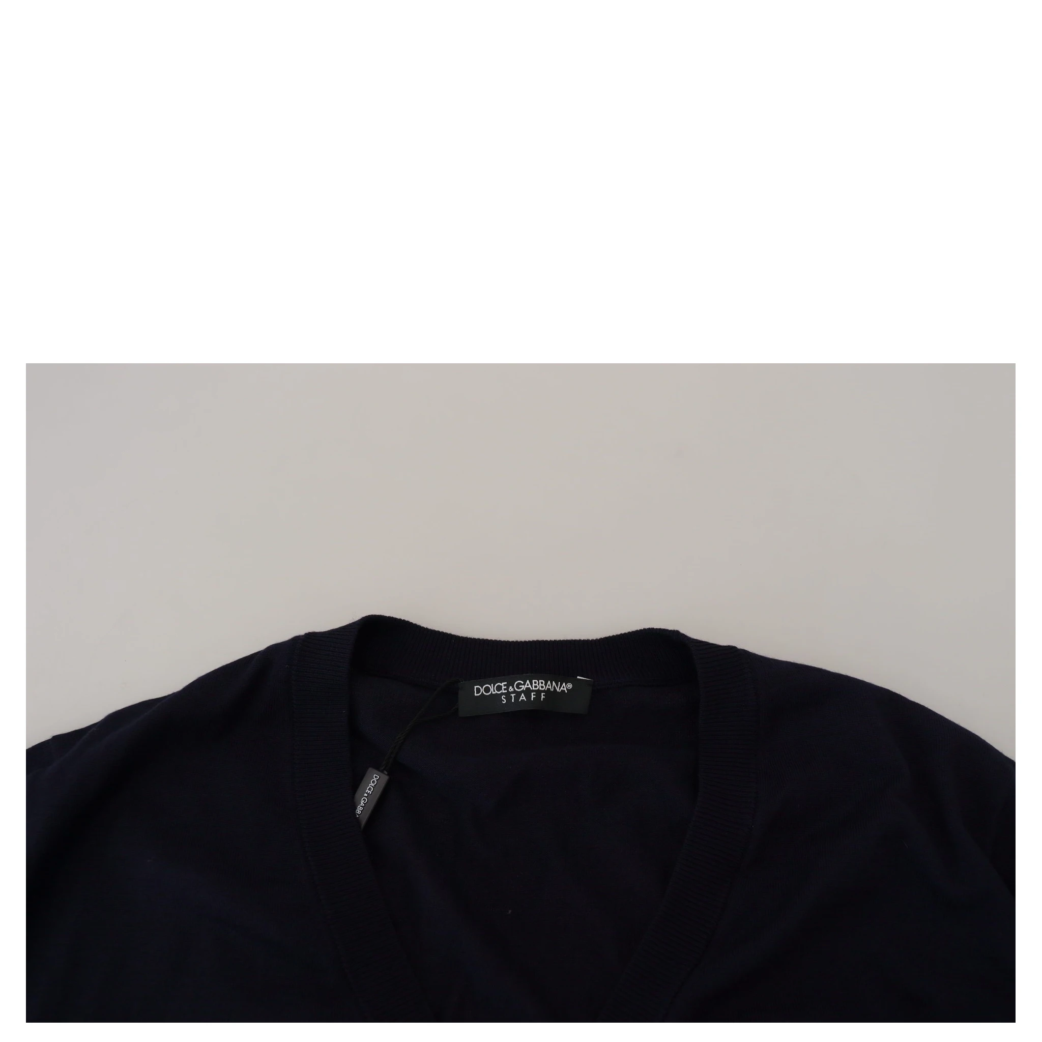 Blue Wool STAFF Down Cardigan Sweater