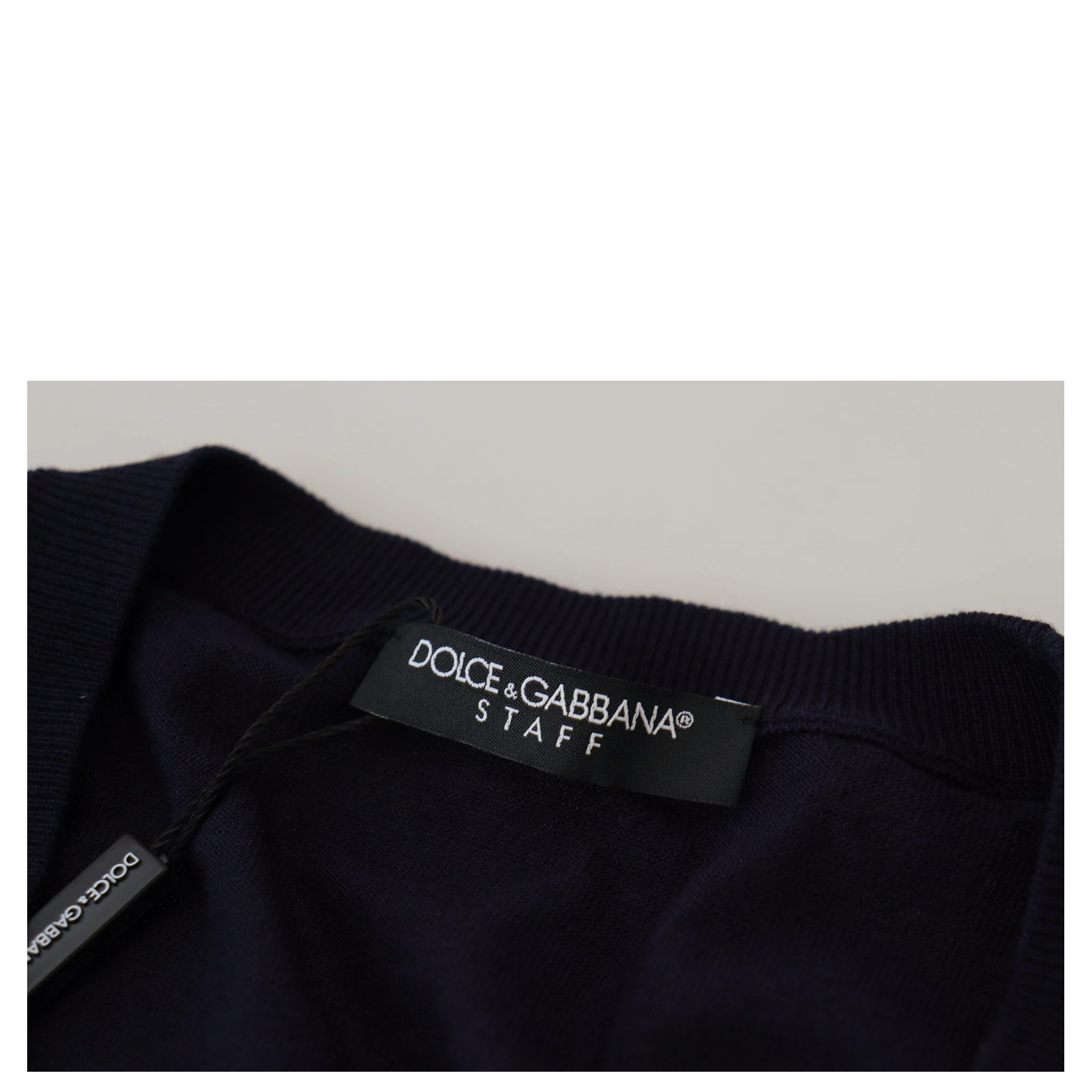 Blue Wool STAFF Down Cardigan Sweater