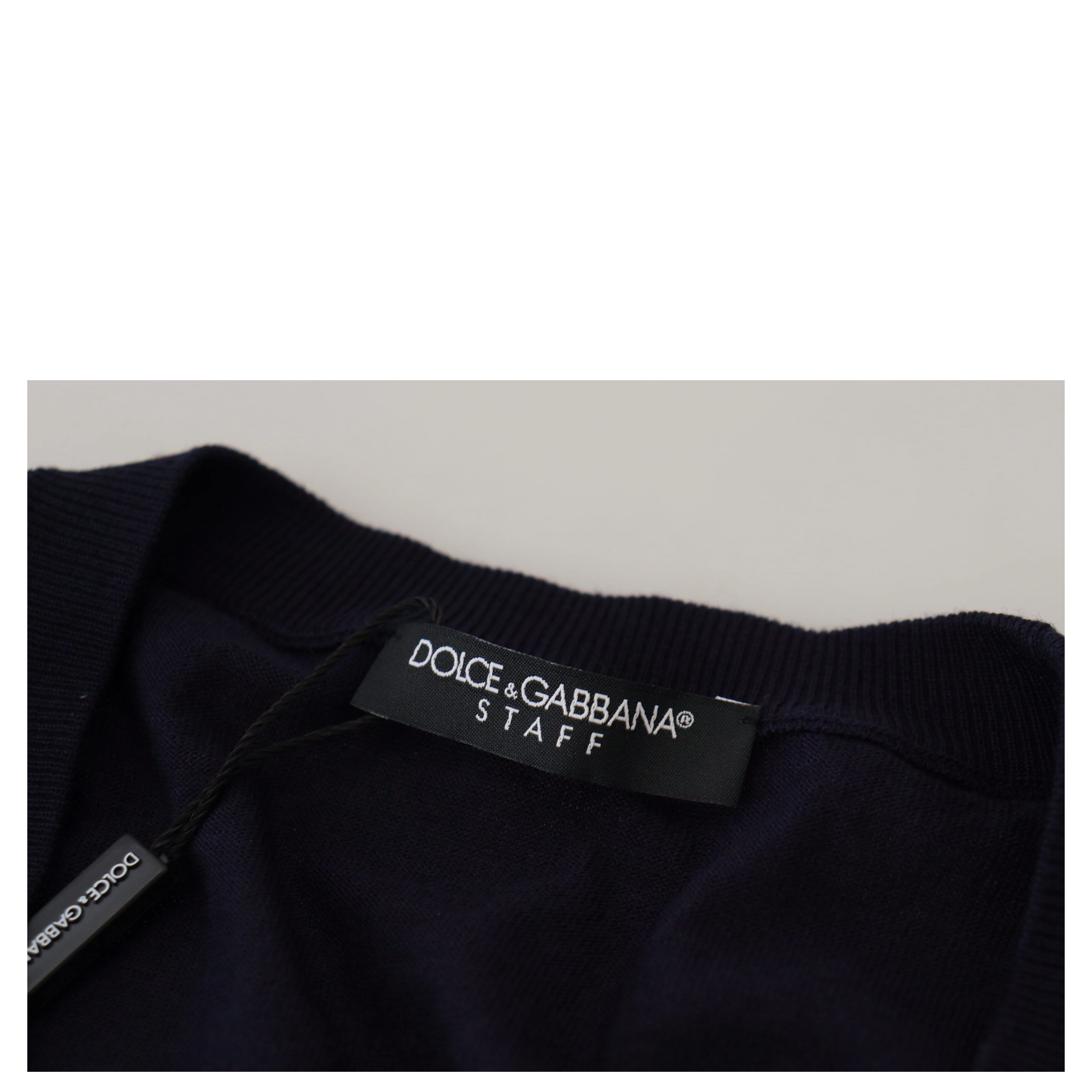Blue Wool STAFF Down Cardigan Sweater