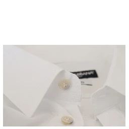White Cotton Peacock Feather Formal GOLD Shirt
