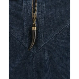 Blue corduroy pencil skirt