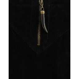 Black Corduroy Pencil Skirt