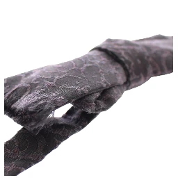 Gray Black Wool Bow Tie