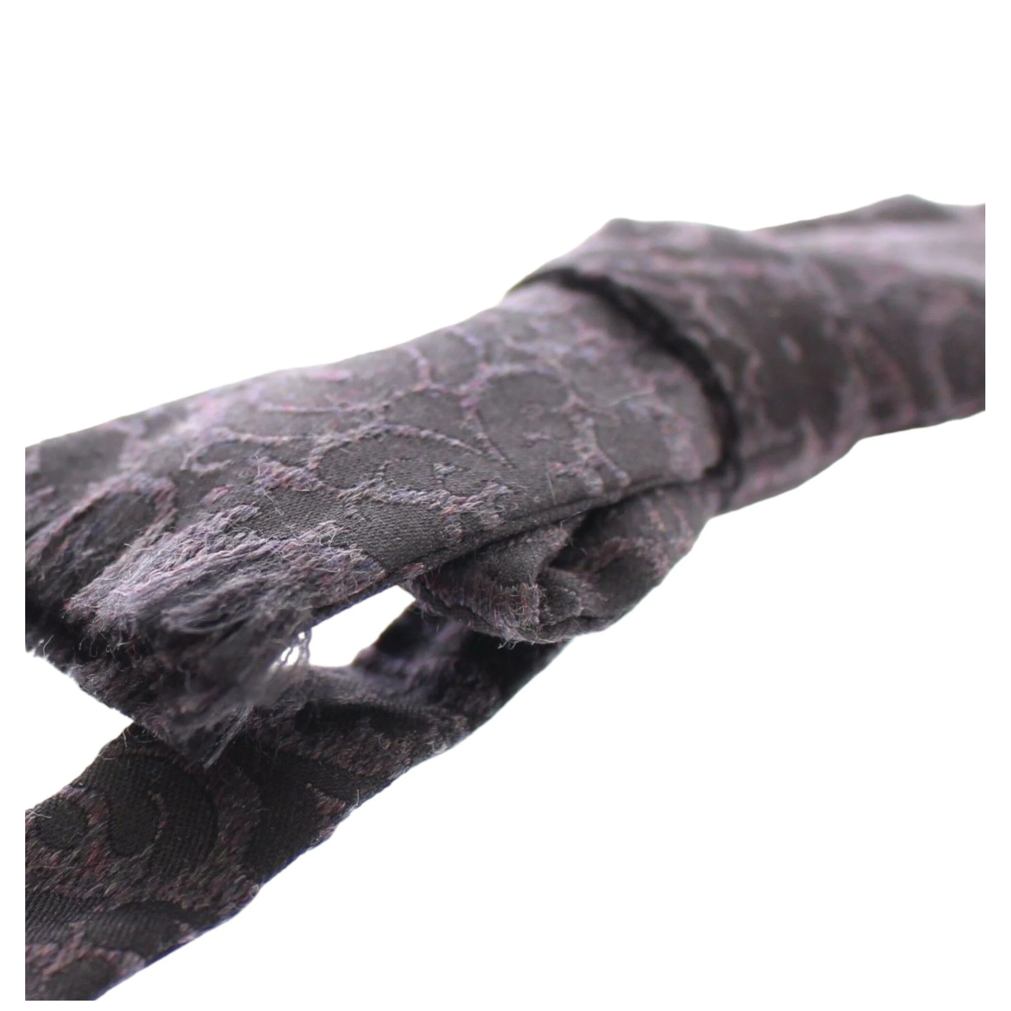 Gray Black Wool Bow Tie