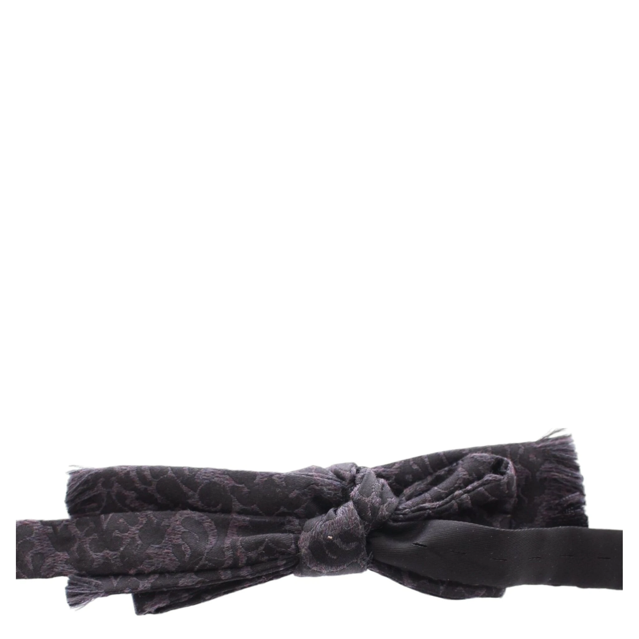 Gray Black Wool Bow Tie
