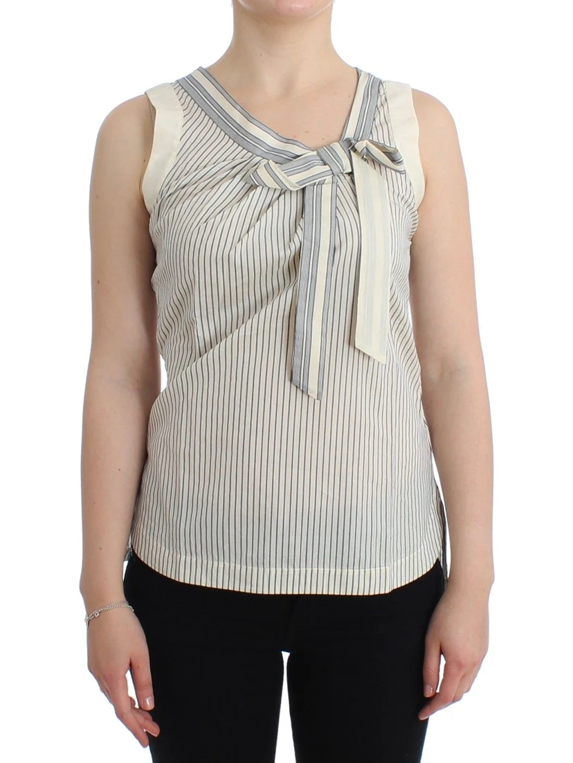 Beachwear Striped Top Blouse Shirt Bow Tank