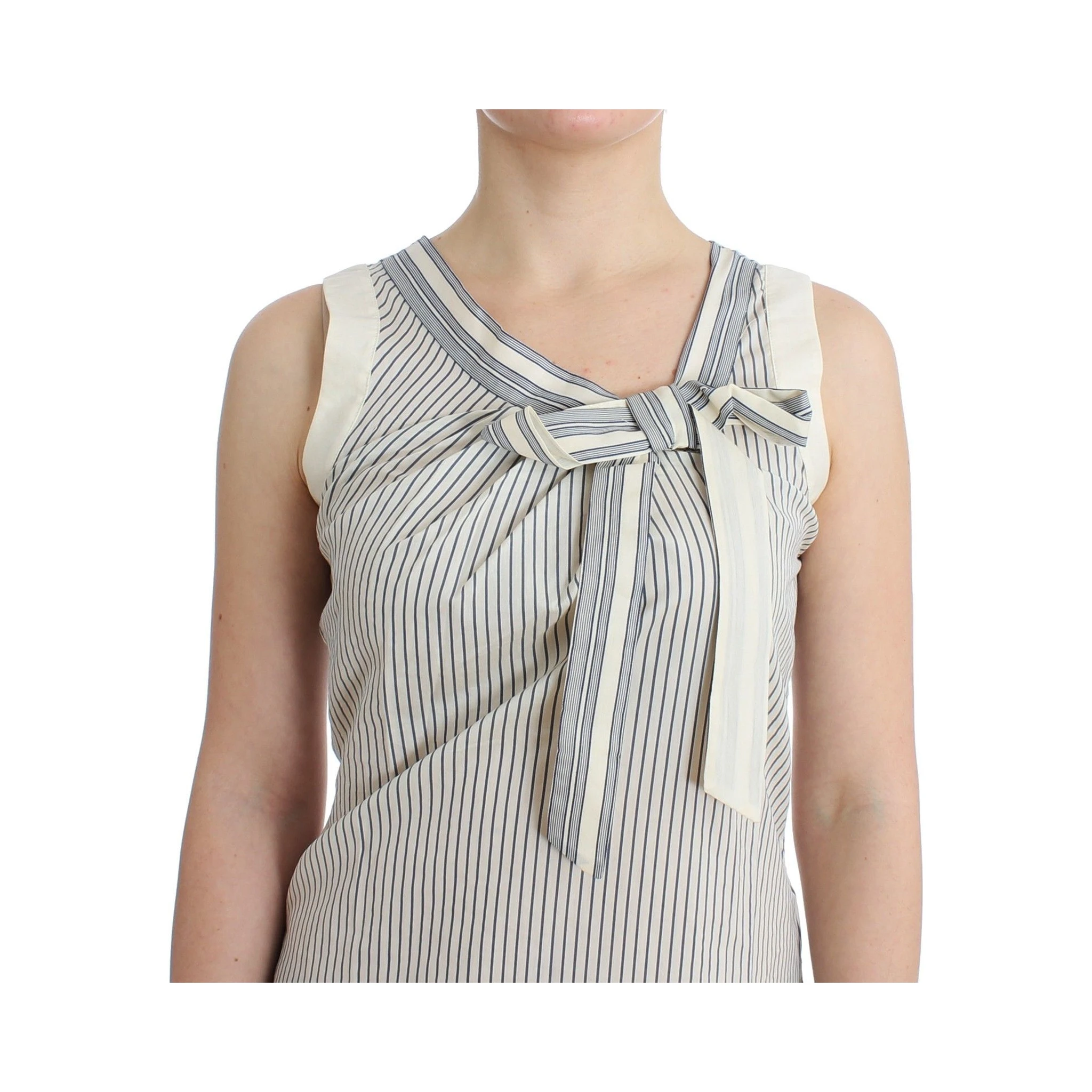 Beachwear Striped Top Blouse Shirt Bow Tank