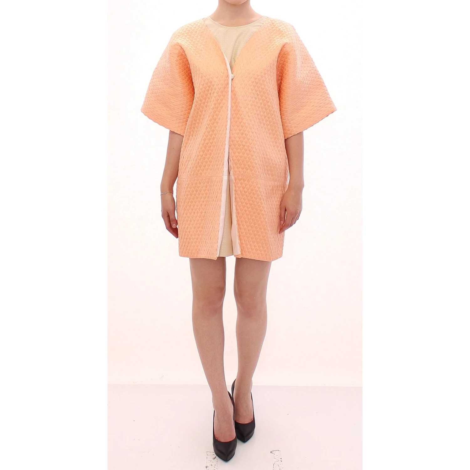 Pink Short Sleeves Jacket Coat