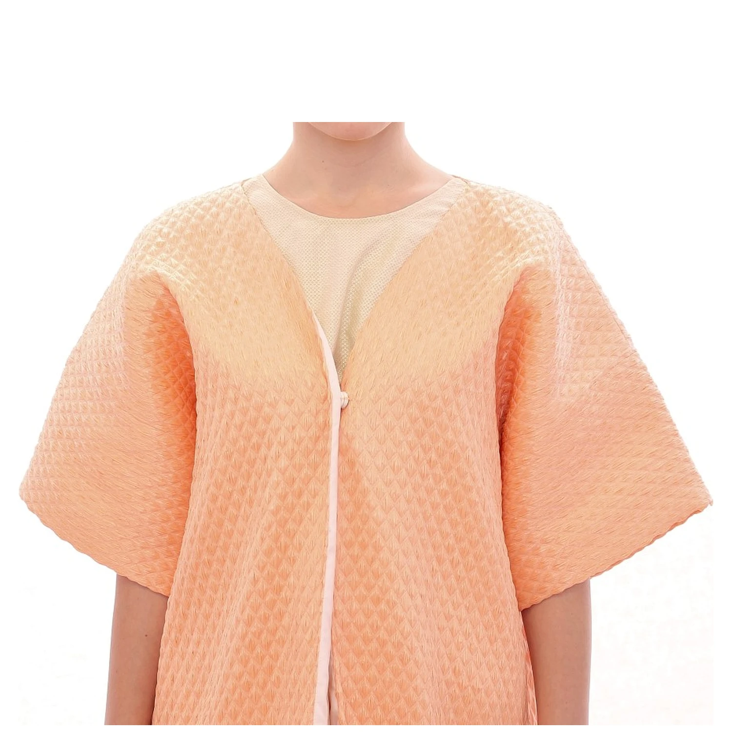 Pink Short Sleeves Jacket Coat