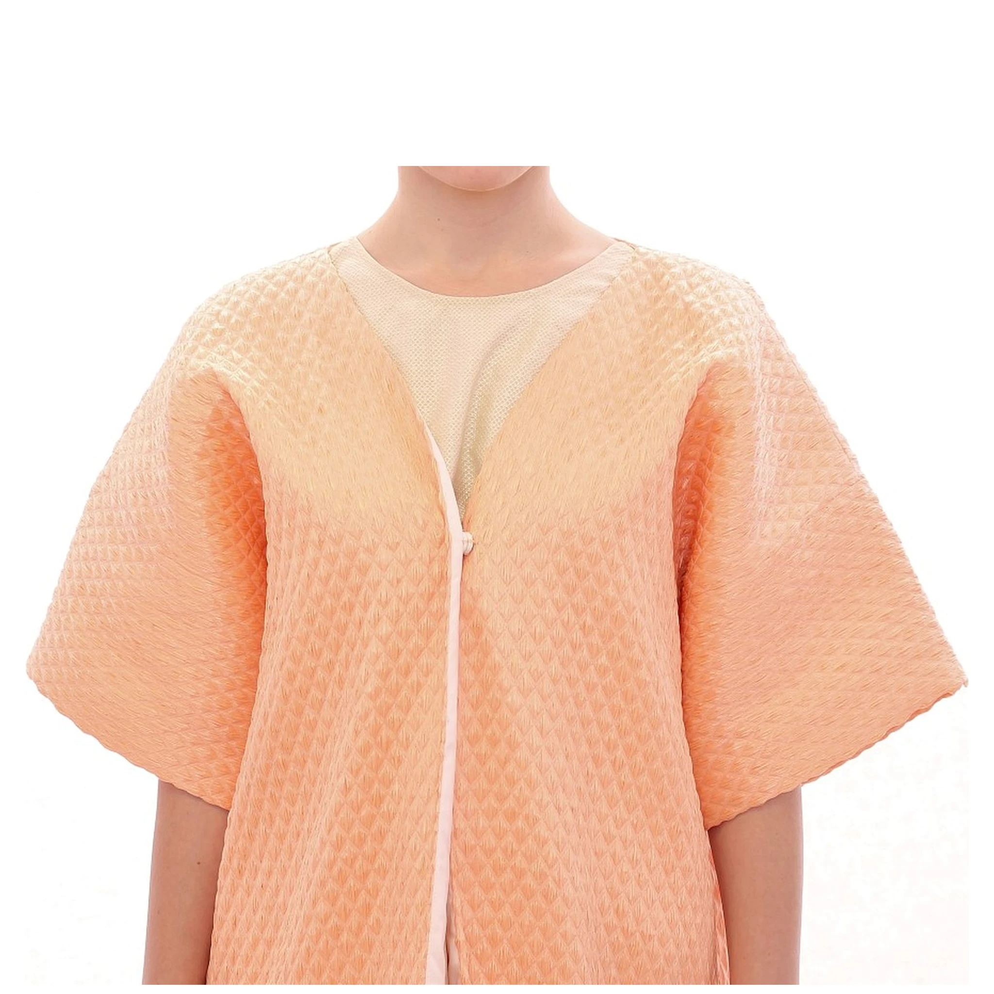 Pink Short Sleeves Jacket Coat