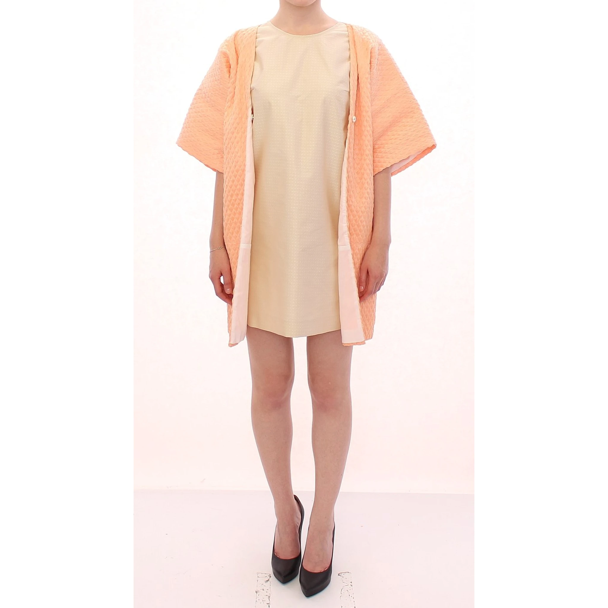 Pink Short Sleeves Jacket Coat