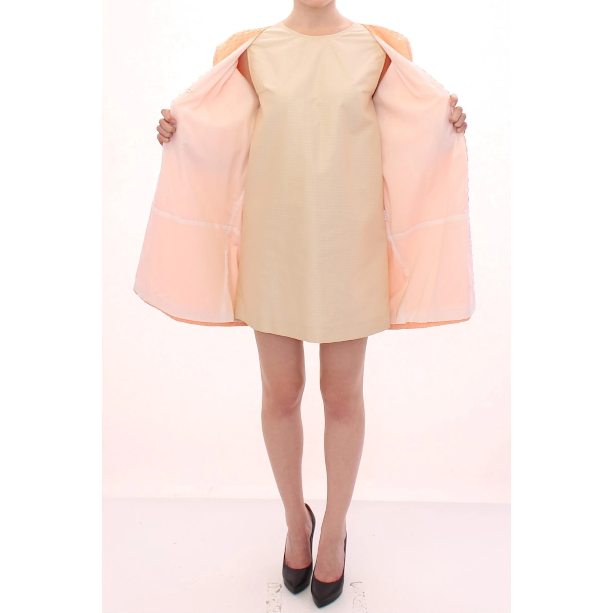 Pink Short Sleeves Jacket Coat