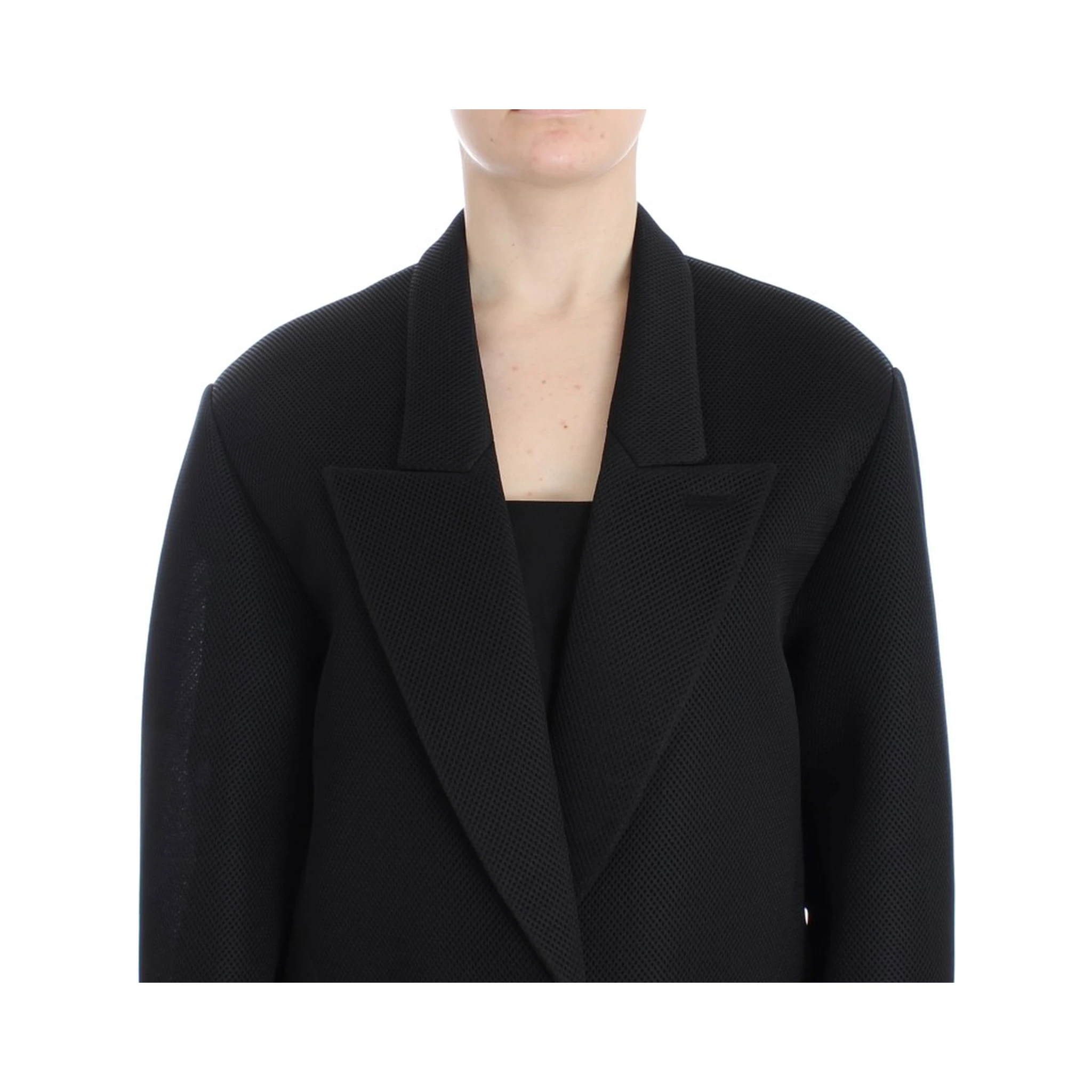 Black Coat Trench Long Draped Jacket Blazer