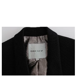 Black Coat Trench Long Draped Jacket Blazer