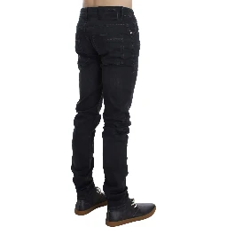 Gray Cotton Stretch Slim Fit Jeans