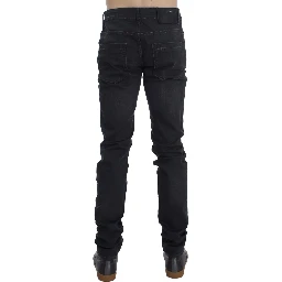 Gray Cotton Stretch Slim Fit Jeans