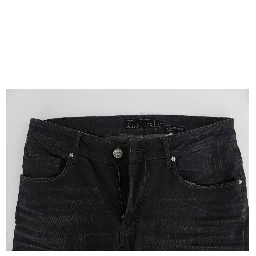 Gray Cotton Stretch Slim Fit Jeans