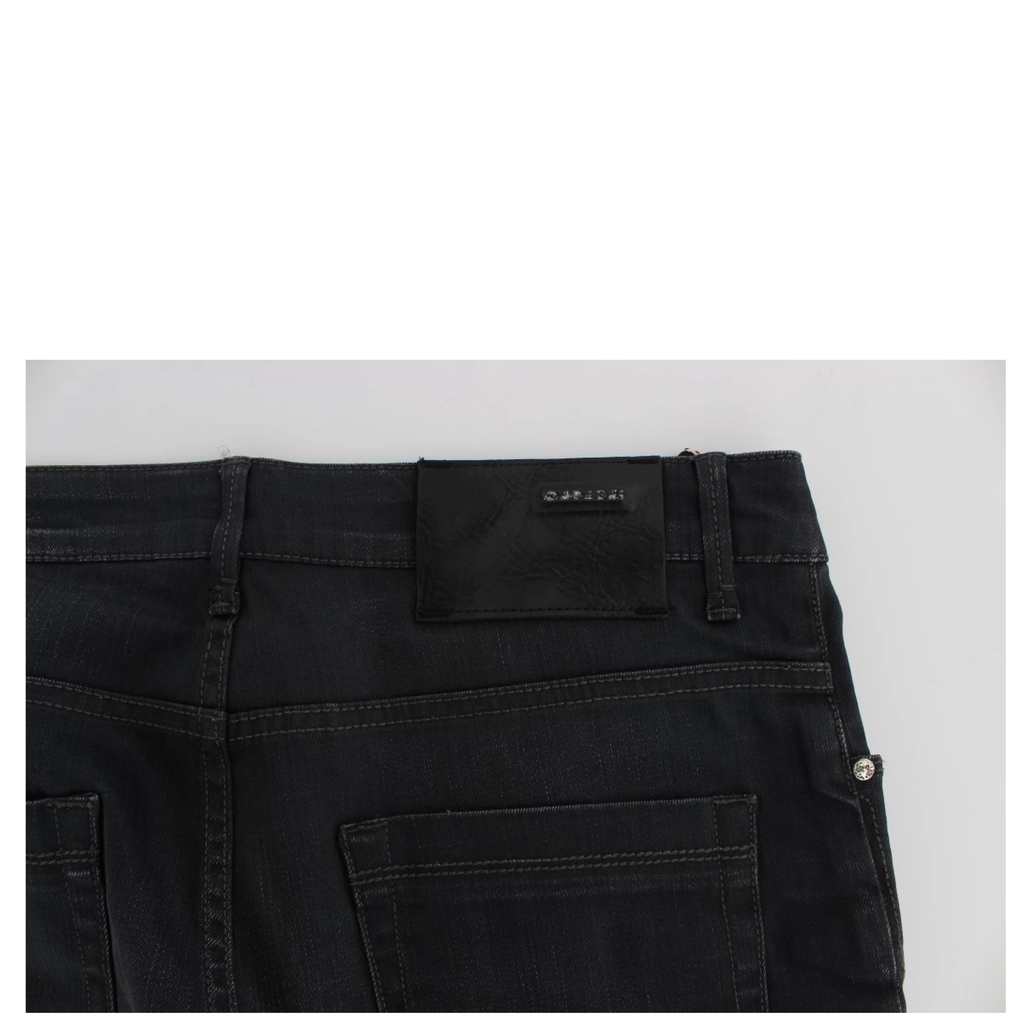 Gray Cotton Stretch Slim Fit Jeans