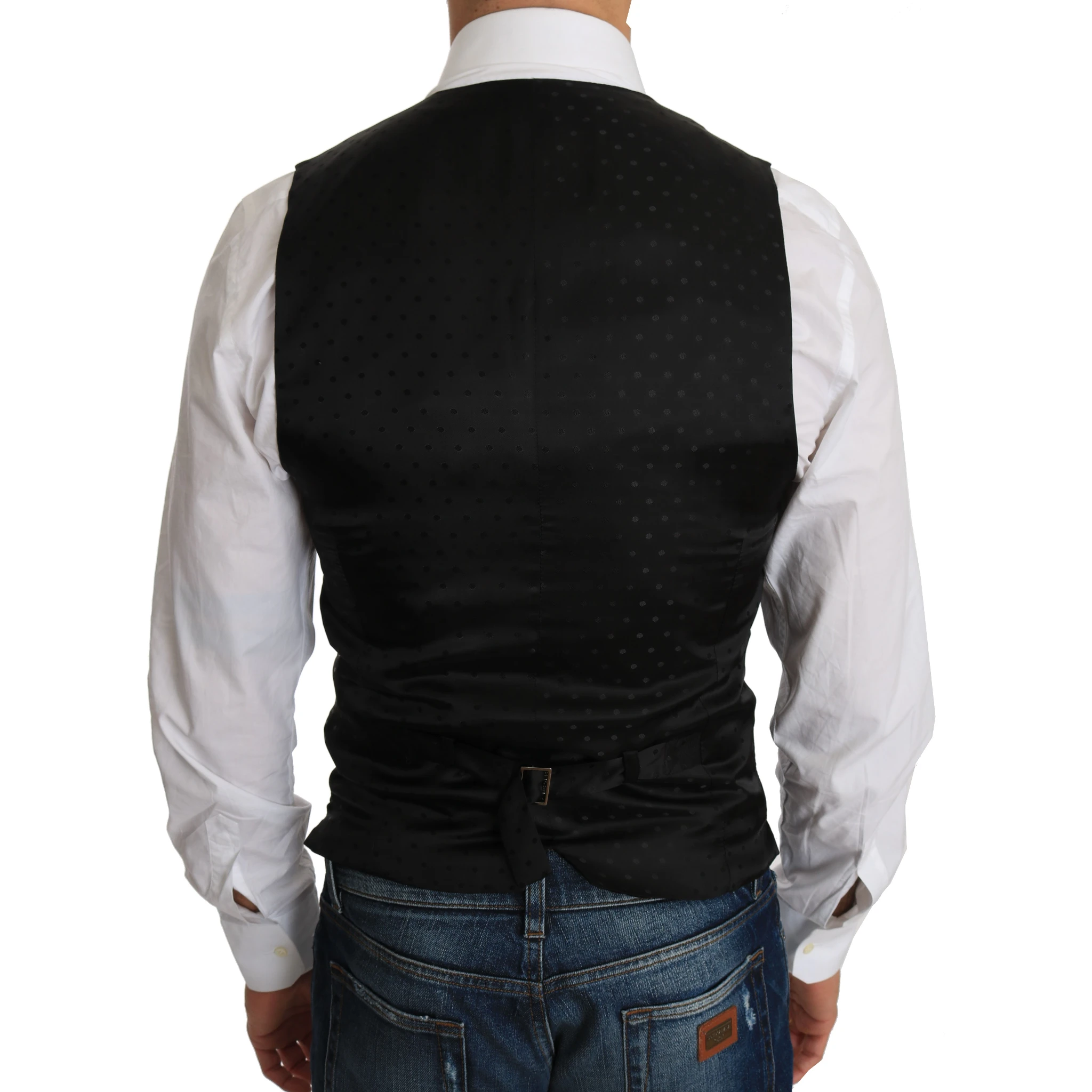 Black Wool Dress Waistcoat