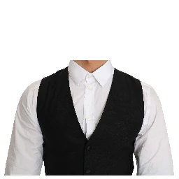 Black Wool Dress Waistcoat