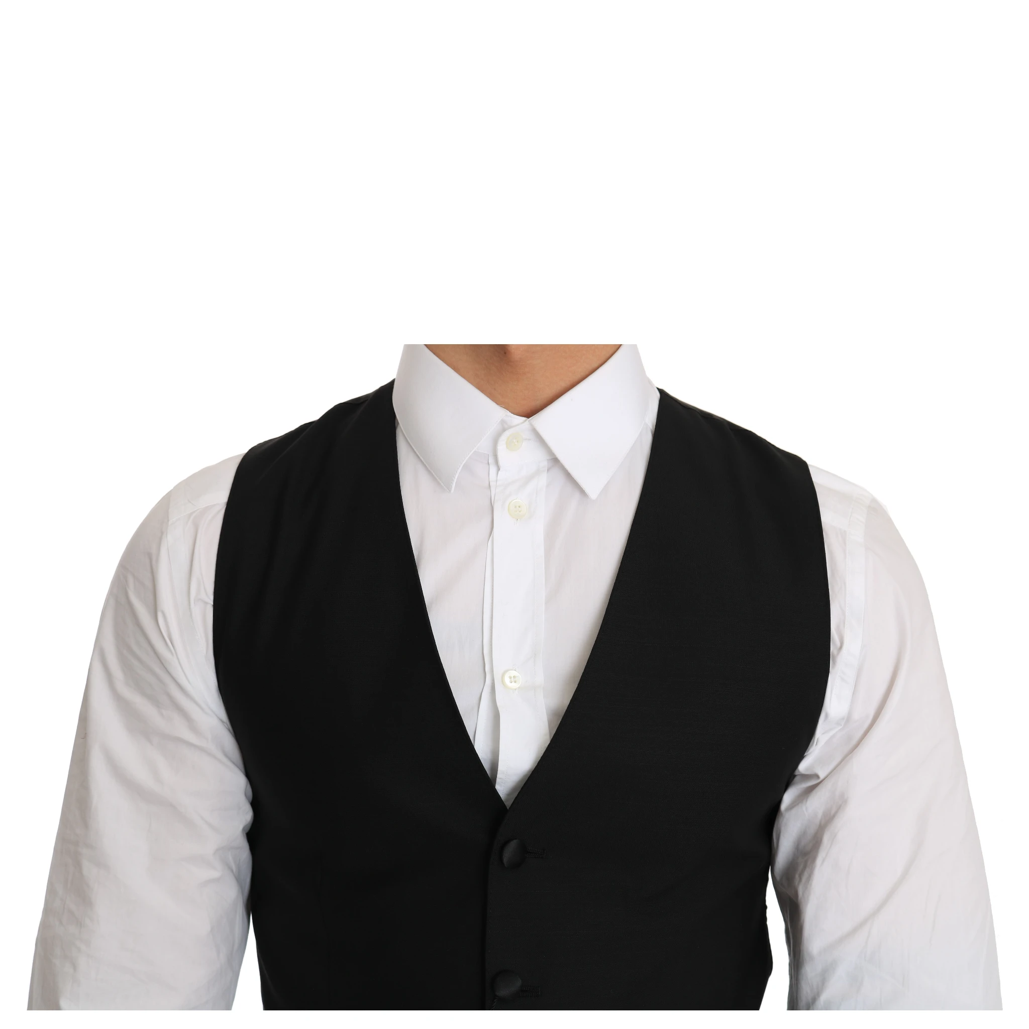 Black Wool Dress Waistcoat