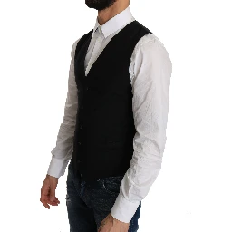 Black Wool Dress Waistcoat