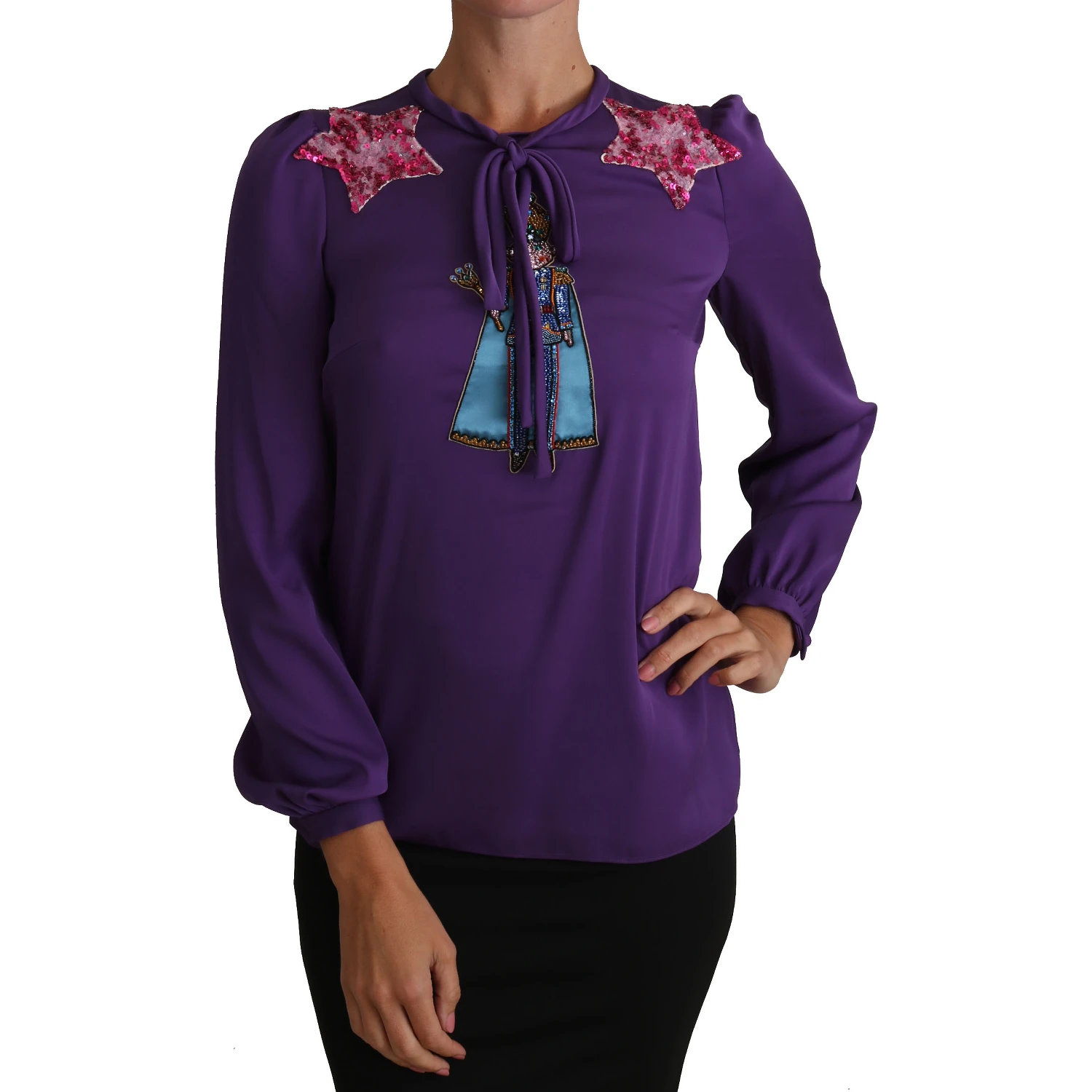 Purple Blouse Prince  Fairy Tale Embellished  Top
