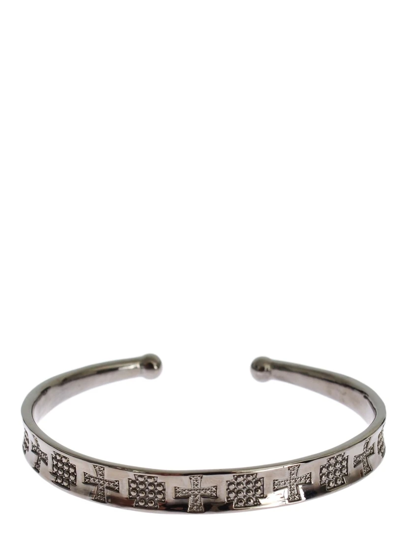 Gray Rhodium 925 Silver Bangle Bracelet
