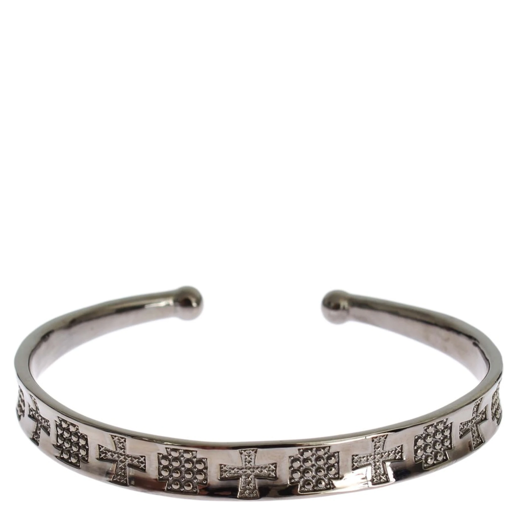 Gray Rhodium 925 Silver Bangle Bracelet