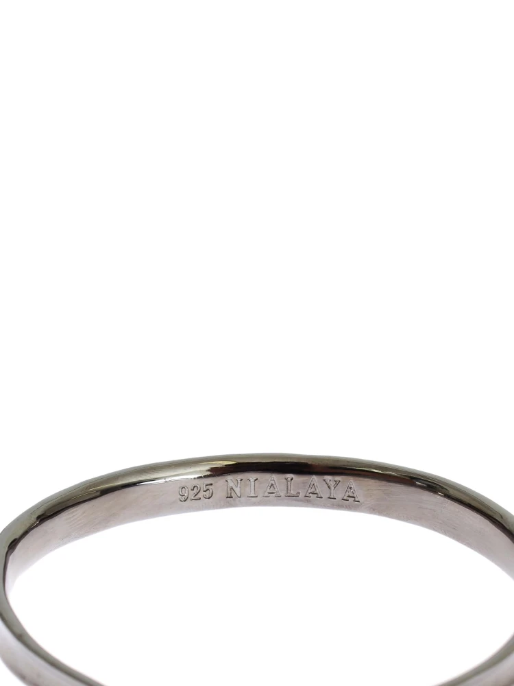 Gray Rhodium 925 Silver Bangle Bracelet alternative