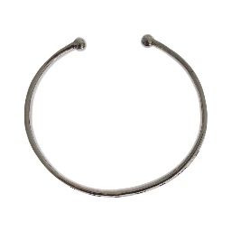 Gray Rhodium 925 Silver Bangle Bracelet