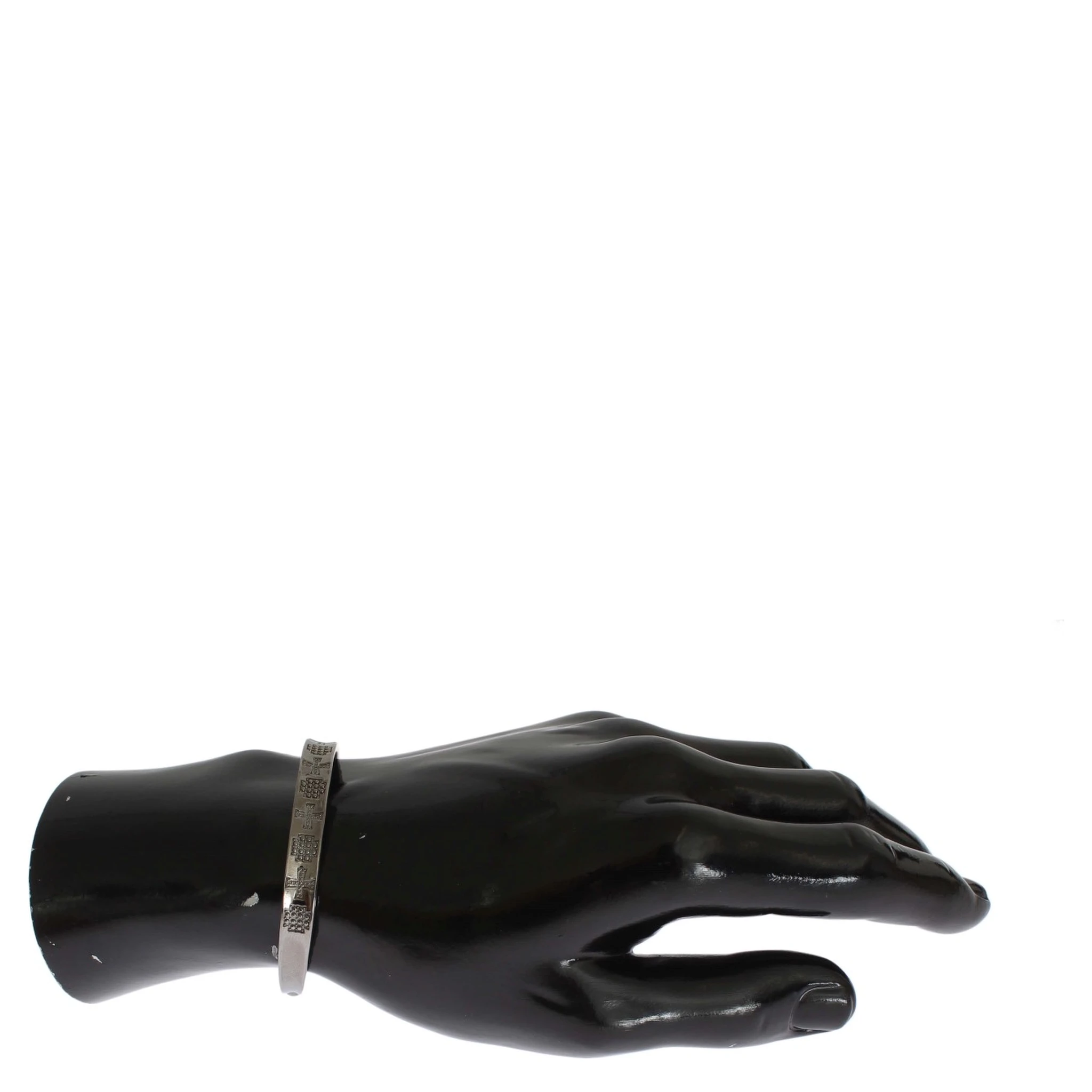 Gray Rhodium 925 Silver Bangle Bracelet