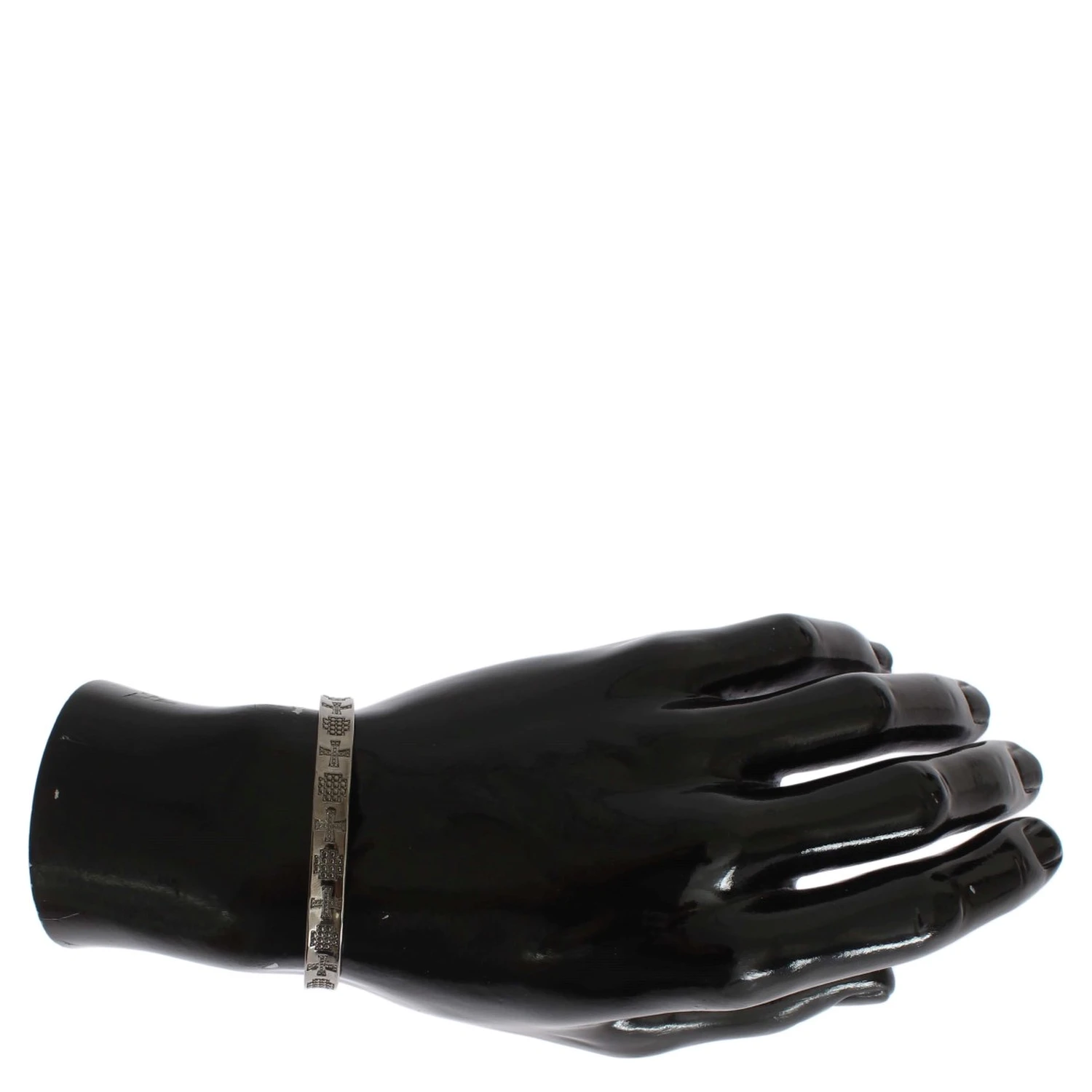 Gray Rhodium 925 Silver Bangle Bracelet