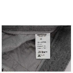 Gray Cotton Slim Fit Casual Bootcut Pants