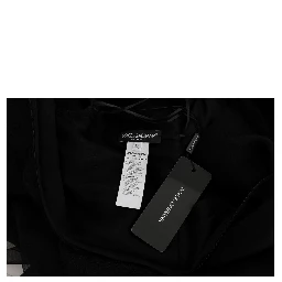 Black Floral Lace Sheath Silk Dress