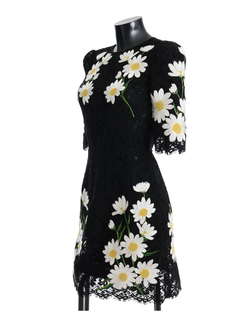 Black Floral Lace Chamomile Sicily Dress alternative