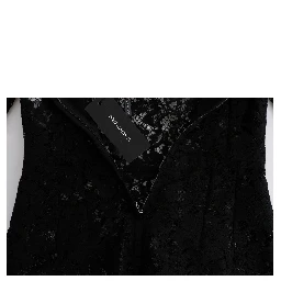 Black Floral Lace Chamomile Sicily Dress